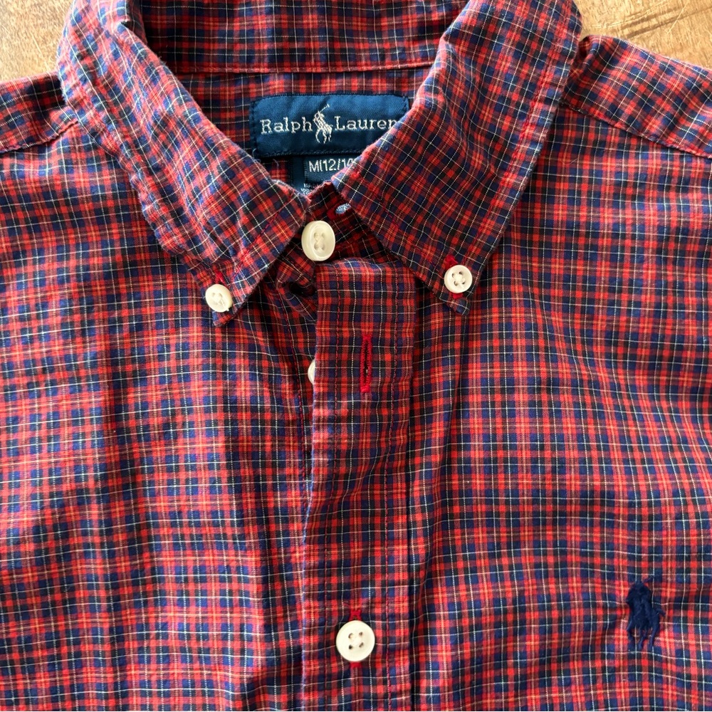 Boys Ralph Lauren Plaid Oxford